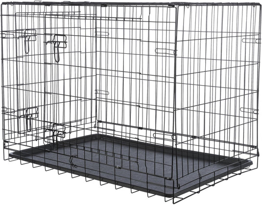 Trixie hondenkennel - inklapbaar, zwart - 93x62x69 cm, met veiligheidssloten, kunststof schuiflade