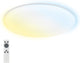 Briloner rowny - led badkamerverlichting - dimbaar - met afstandsbediening - plafonniére met cct nachtlichtfunctie - ø45cm - wit