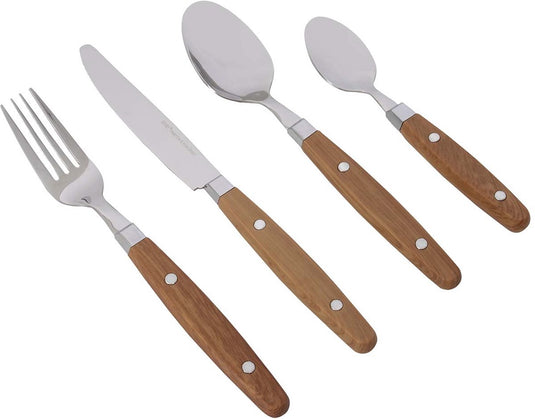 Gimex nature line bestek - wood - 16-delig