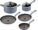 Tefal cera color on - keramische pannenset - 5-delig - blauw - pfas-vrij - geschikt voor inductie