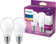 Philips led energiezuinige lamp mat - 100 w - e27 - warmwit licht - 2 stuks - bespaar op energiekosten