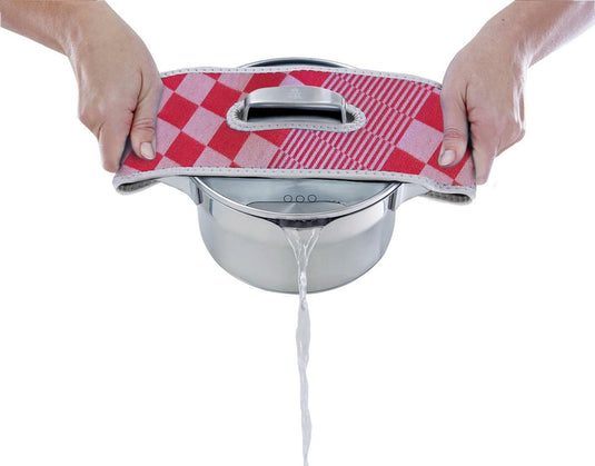 Bk mr. gripper pannenlap - afgiethulp - rood geruit