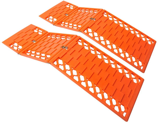 Proplus auto rijplaten - 2x stuks - opvouwbaar - anti-slipmatten - voor sneeuw en modder