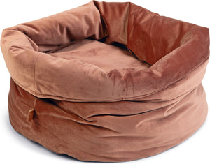 Designed by lotte fluco - kattenmand - fluweel - velvet - roze - 45x45x35 cm one size
