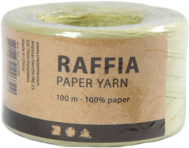 Creativ company papier raffia garen lichtgroen, 100m