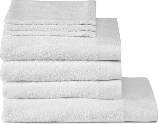 Seahorse combiset pure 7-delige badtextielset wit (3xwh+3xbd+ 1xdl)