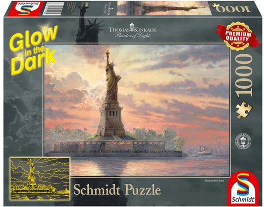 Schmidt statue of liberty in the twilight,1000 stukjes puzzel