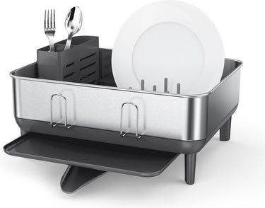 Simplehuman - afdruiprek compact met stalen frame - zilver - roestvast staal