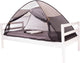 Deryan bedtent pop up klamboe - 200x90cm - hoogste kwaliteit muggennet muskietennet 1mm gaas - cream