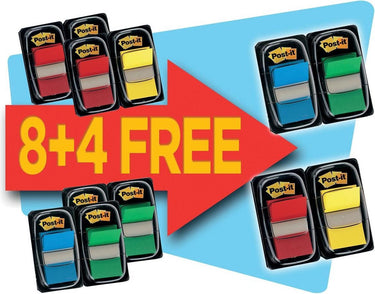 Post-it standaard index voordeelverpakking 10 indexes + 2 gratis 25 x 44mm