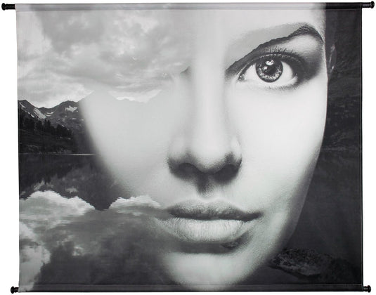 Hd collection wanddoek face mountain 146x3x110cm