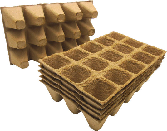 Nature - biopottrays 4 x 4 x 5cm - (6 x 15st.) - stekpotje - biologisch afbreekbaar