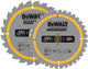 Dewalt 2x cirkelzaagblad | 165 x 20mm x 24t 36t | dt90270