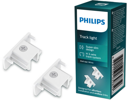 Philips led philips easylink - afsluitstuk - 2-pack - wit - railverlichting