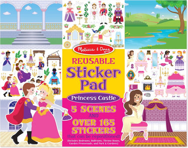 Melissa doug stickerboek met herbruikbare stickers prinsessen kasteel - 175 stickers