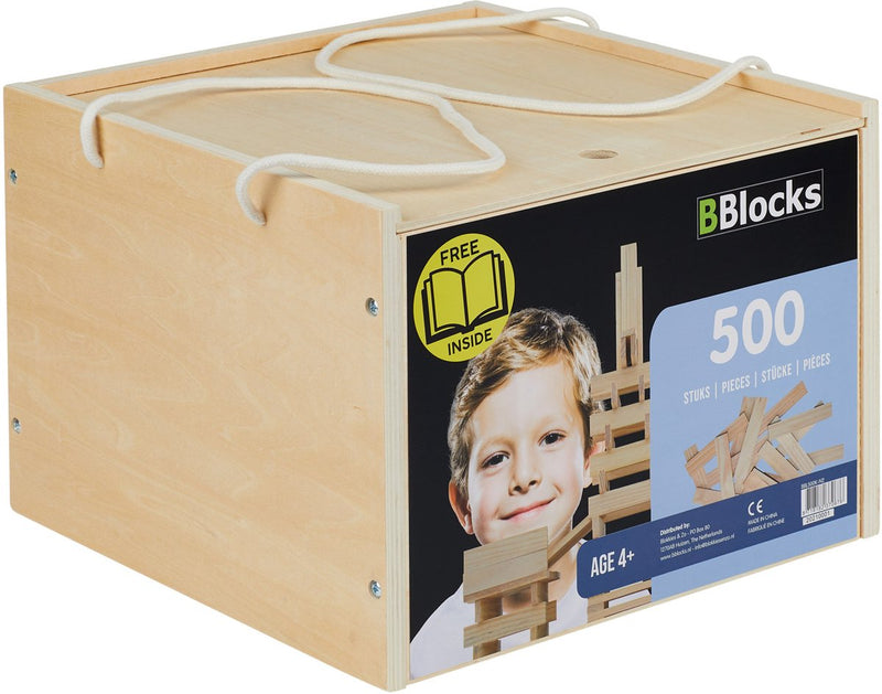 Load image into Gallery viewer, Bblocks houten plankjes in luxe houten kist 500 stuks
