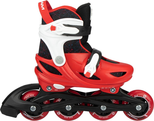 Nijdam skeelers - verstelbaar - kinderen - red racer - rood - maat 33-36