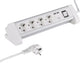 Q-link stekkerdoos - 4-voudig - randaarde - voor bureau - 2 x usb - 3 x 1.5 mm� - 1.5 m - aluminium