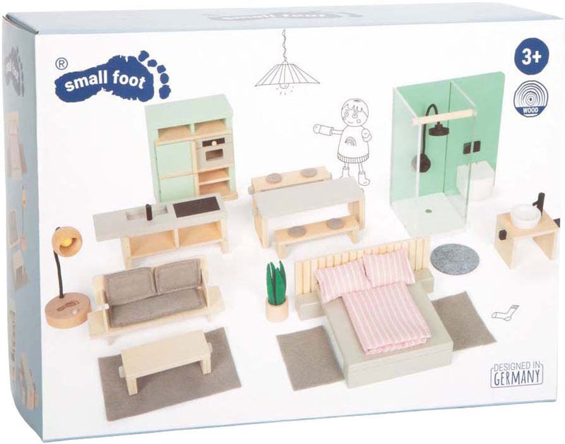Load image into Gallery viewer, Small foot - poppenhuis meubelset scandinavische stijl

