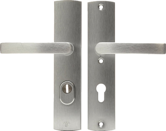 Axa veiligheidsbeslag (curve plus) aluminium geslepen: kruk-kruk (model blok) pc72 met kerntrekbeveiliging skg***