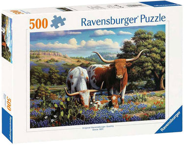 Ravensburger puzzel loving longhorns - legpuzzel - 500 stukjes
