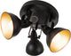 Briloner soft - plafondspot – retro opbouwspot – zwart-goud – 2x e14 fitting – kantelbaar – metaal – ø21 cm