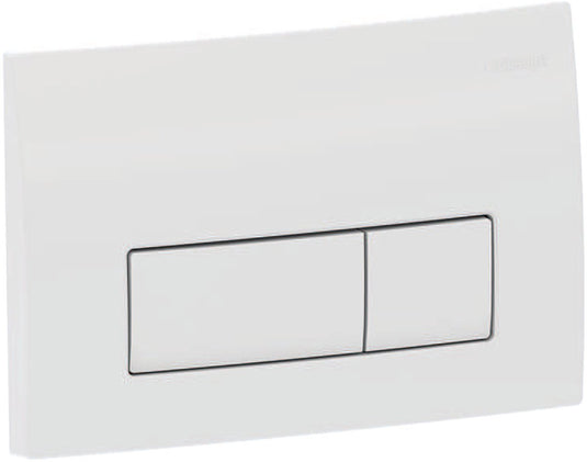Geberit delta50 bedieningsplaat - 2-toets spoeling - rechthoekige knoppen - alpien wit