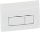 Geberit delta50 bedieningsplaat - 2-toets spoeling - rechthoekige knoppen - alpien wit