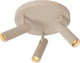 Lucide grado - plafondspot (plafondlamp) - ø 25 cm - 3xgu10 (mr11) - taupe