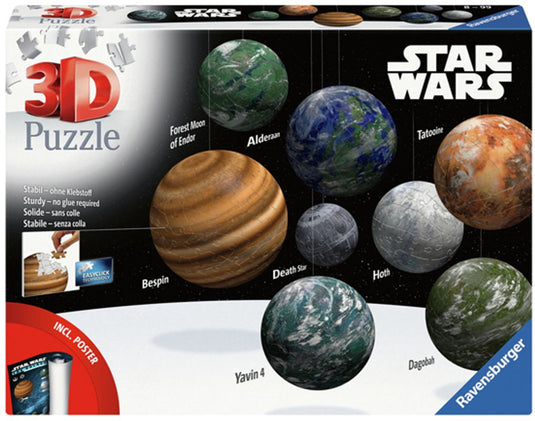 Ravensburger 3d puzzel star wars planeet galaxy 531 stukjes speelgoed.