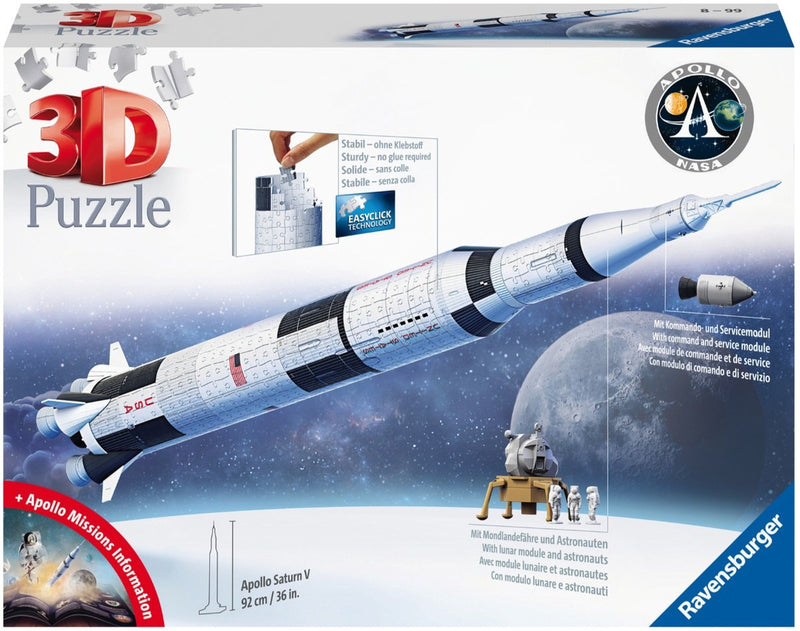 Load image into Gallery viewer, Ravensburger apollo saturn v rocket - 3d puzzel - 440 stukjes
