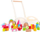New classic toys houten blokkenkar - inclusief 36 blokken - hoogte 44 cm