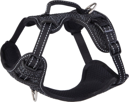 Rogz for dogs rogz explore tuig gevoerd zwart - hondenharnas - s 36-57 cm