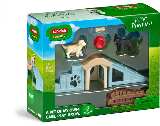 Schleich farm world avonturenpret voor kleine puppy's 42763