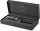 Parker ingenuity rollerballpen | core-collectie | zwart met gouden afwerking | zwarte inkt | fijne punt | geschenkdoos