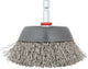 Wolfcraft - edelstaaldraad komborstel voor boormachine - 75mm staaldraad borstel - 2746000