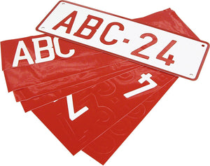 Carpoint nummerplaat 34 x 11 cm aluminium rood wit
