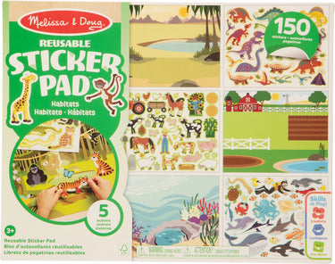 Melissa doug – herbruikbaar stickerboek – leefgebieden – 150 stickers