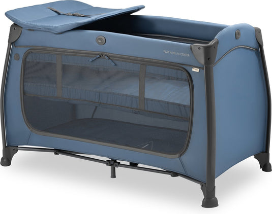 Hauck play n relax center - campingbedje - gemakkelijk te vervoeren - dark blue