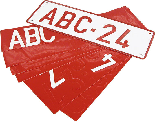 Carpoint nummerplaat 34 x 11 cm aluminium rood wit