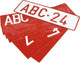 Carpoint nummerplaat 34 x 11 cm aluminium rood wit