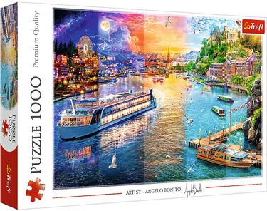 Trefl legpuzzel river cruise 1000 stukjes - kleurrijk puzzelplezier.