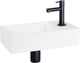 Differnz fonteinset - 36x18.5x9cm - rechthoek - 1 kraangat - wit