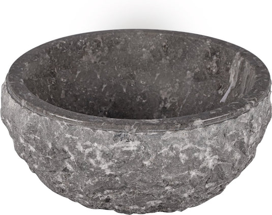 Differnz asti waskom - 38cm - gepolijst natuursteen - grijs