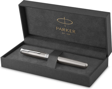 Parker sonnet vulpen | roestvrij staal met palladium detail | fijne penpunt | geschenkdoos