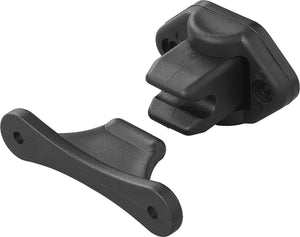 Proplus 2-delige scharnierende deurvanger – voor caravan- en camperdeur – vaste of scharnierende deurhouder – zwart