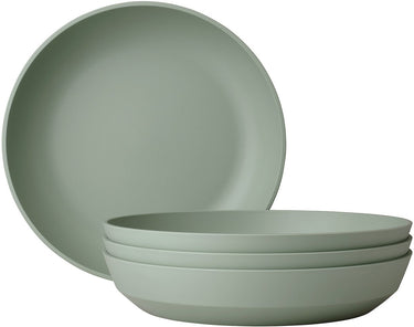 Mepal diep bord silueta - 4 stuks - dinerborden - nordic sage