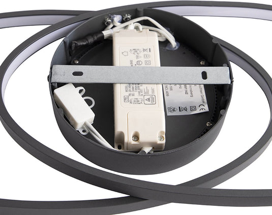 Rl live your light reality galaxy - plafondlamp - antraciet - incl. 1x smd 28 w - licht apart schakelbaar - flex - connect - niet dimbaar