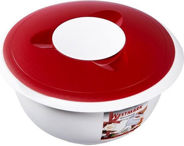 Westmark mengkom met tweedelige deksel, 3,5 l, met schenktuit, kunststof, wit rood, 3155227r
