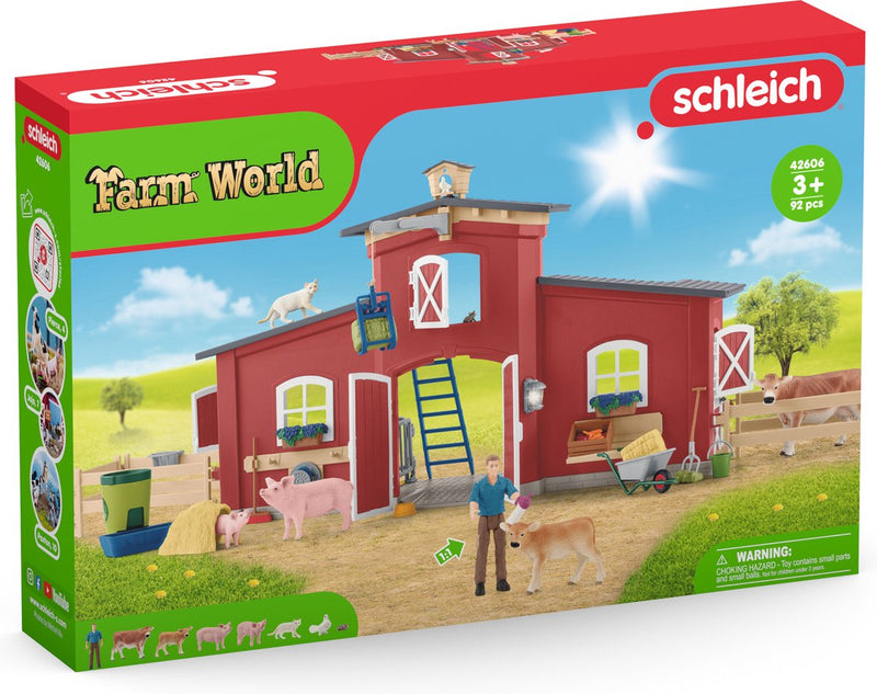 Load image into Gallery viewer, Schleich farm world grote stal rood 42606
